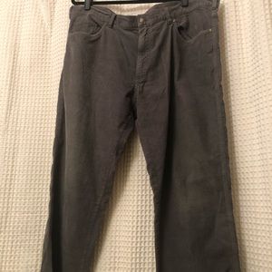 Brooks Brothers Mens Gray Corduroy Pants Sz 44x32